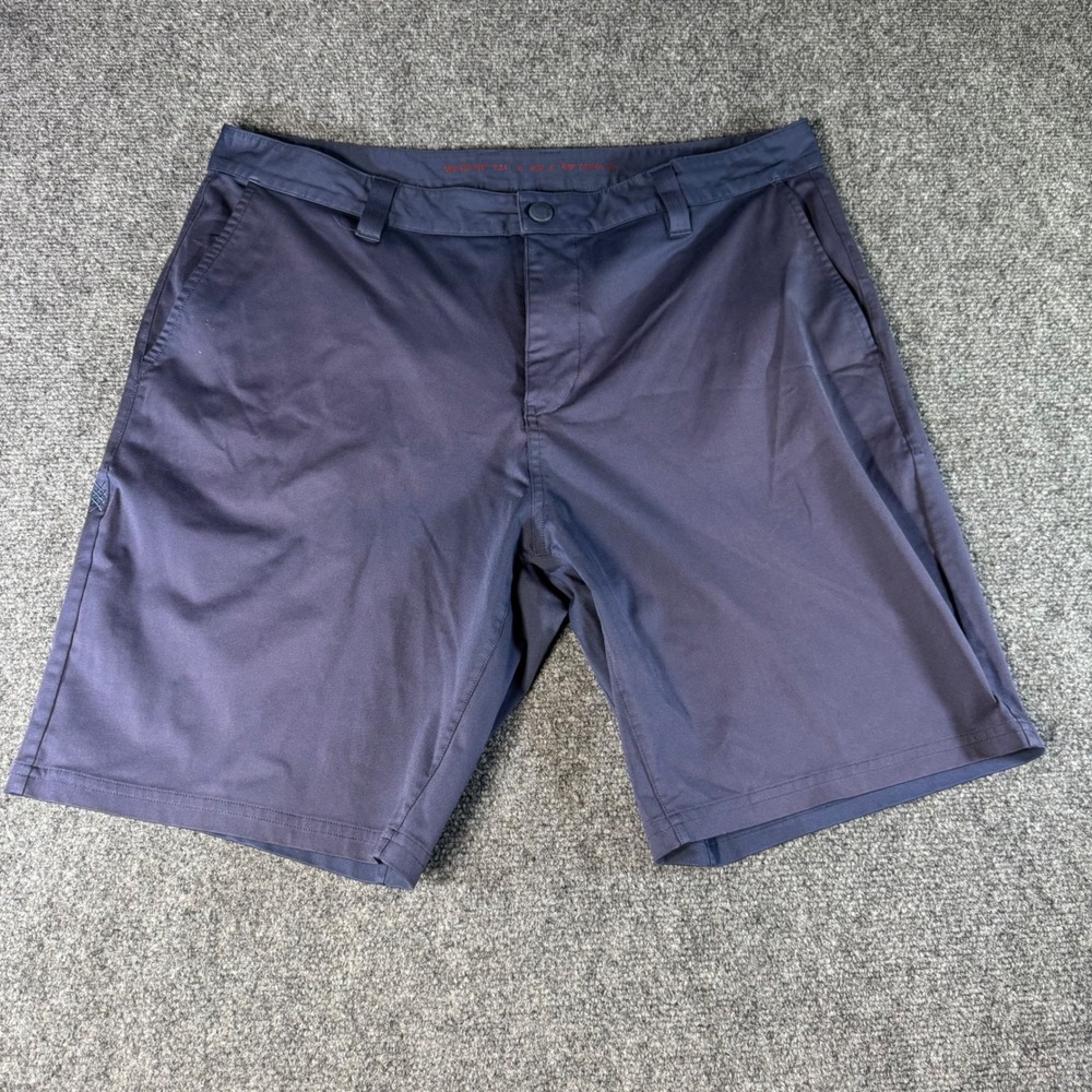 Rhone Commuter Shorts Mens 35 Navy Blue Performance Stretch Flat Front 9 Inseam